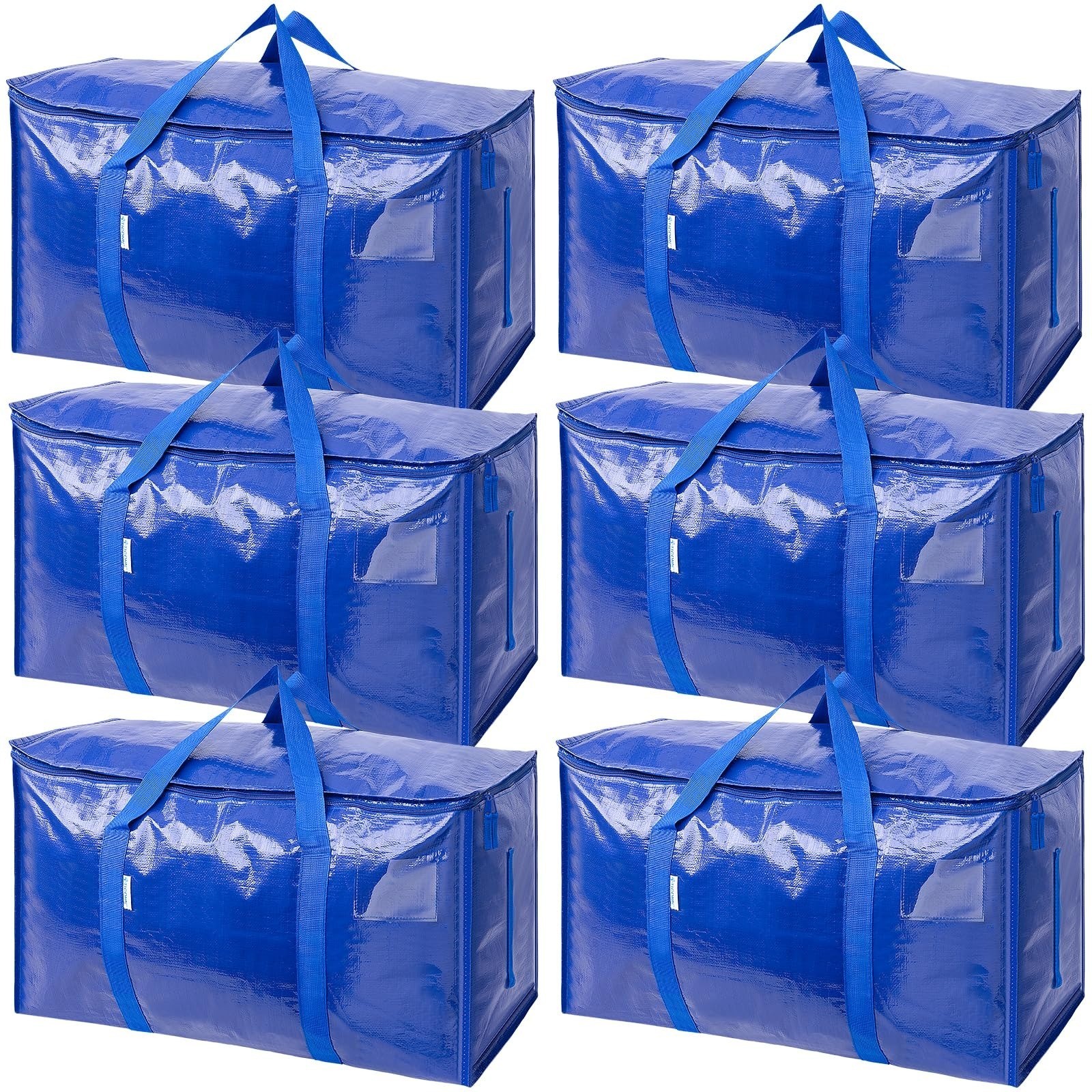 4 Pack Extra Large Moving Bags with Zippers & Handles – Heavy Duty Storage