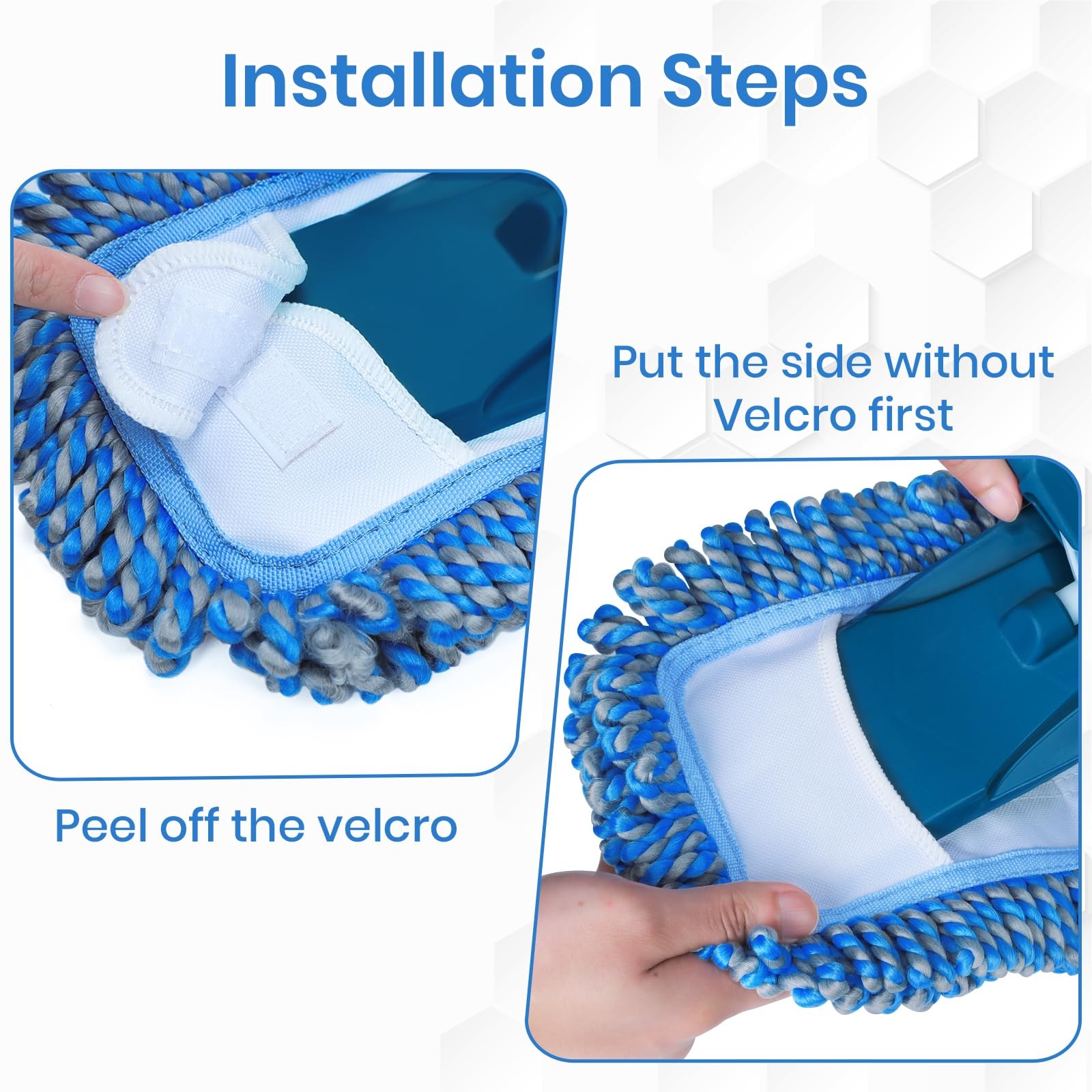 2 Pack Microfiber Mop Pad for Dry Dusting Wet Mopping (Dust Mop :B0CM8Z8Y2P)