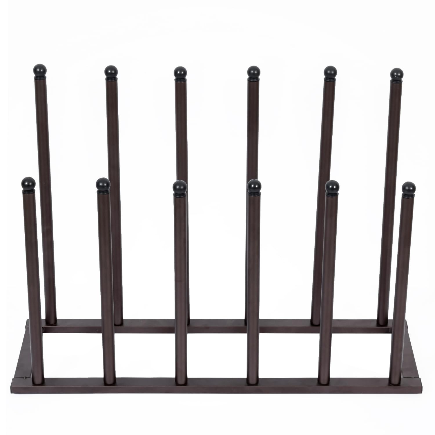 Bronze Tone Metal Freestanding Boot Rack, Shoe Rack for Mens Womens Cowboy Bo…