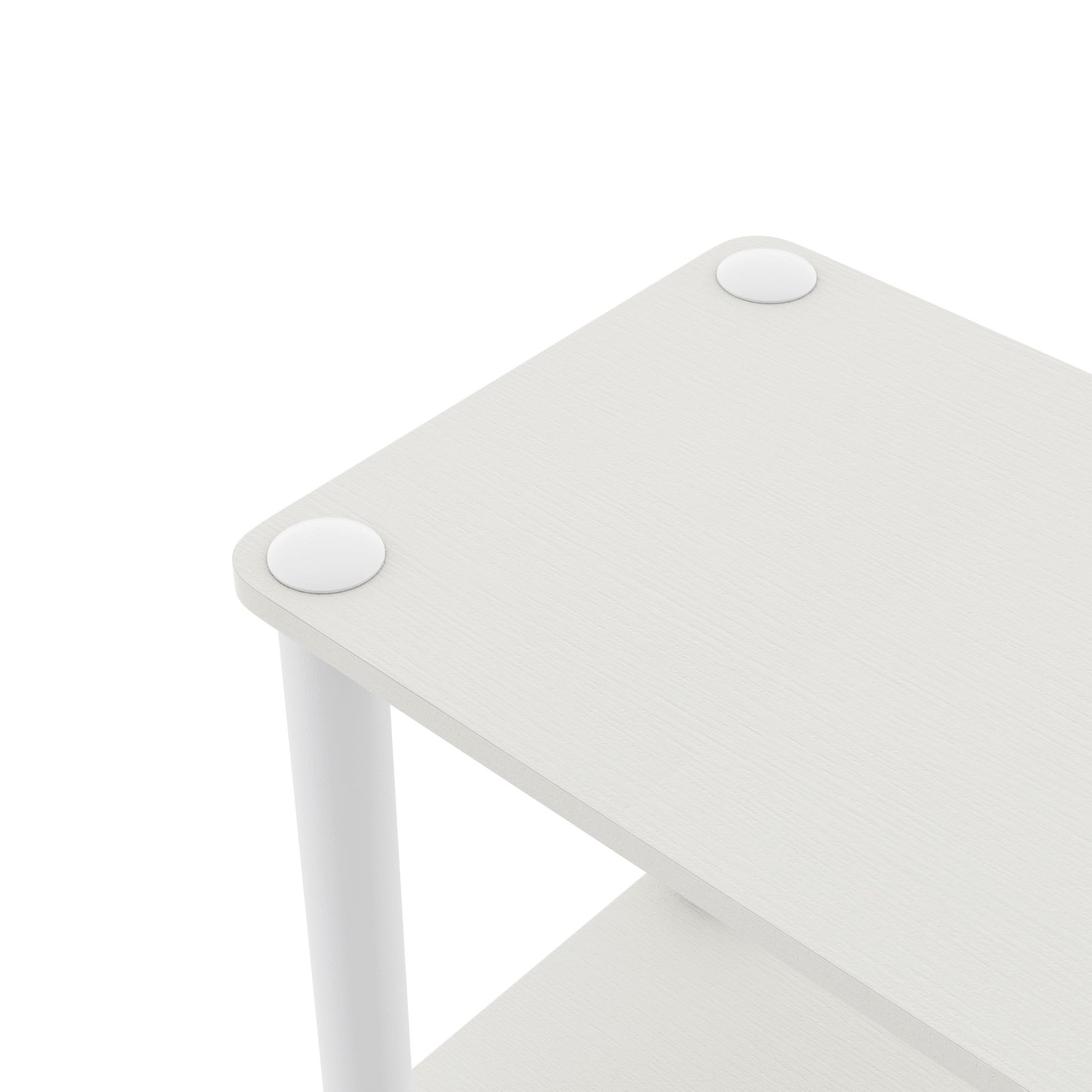 Homes: Inside + Out Apexa Modern 3-Cube Ladder Shelving Units, White