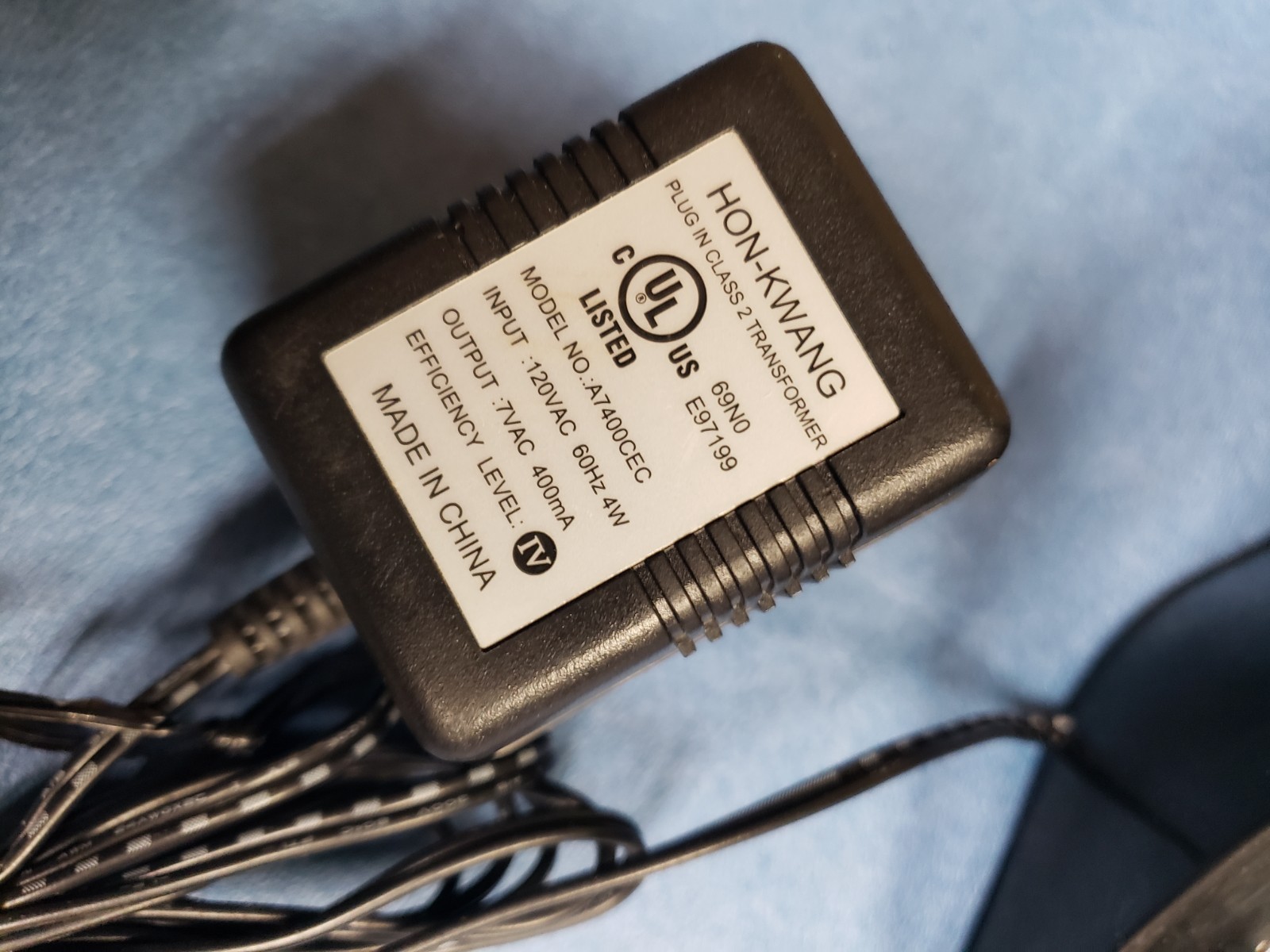 Unknown Charging Dock Base w/ Hon-Kwang A7400CEC 7VAC 400mA Class 2 Transformer