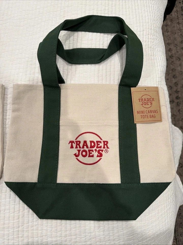 Trader Joe’s Mini Tote Bag Set of 4 Blue/Green/Yellow/Red