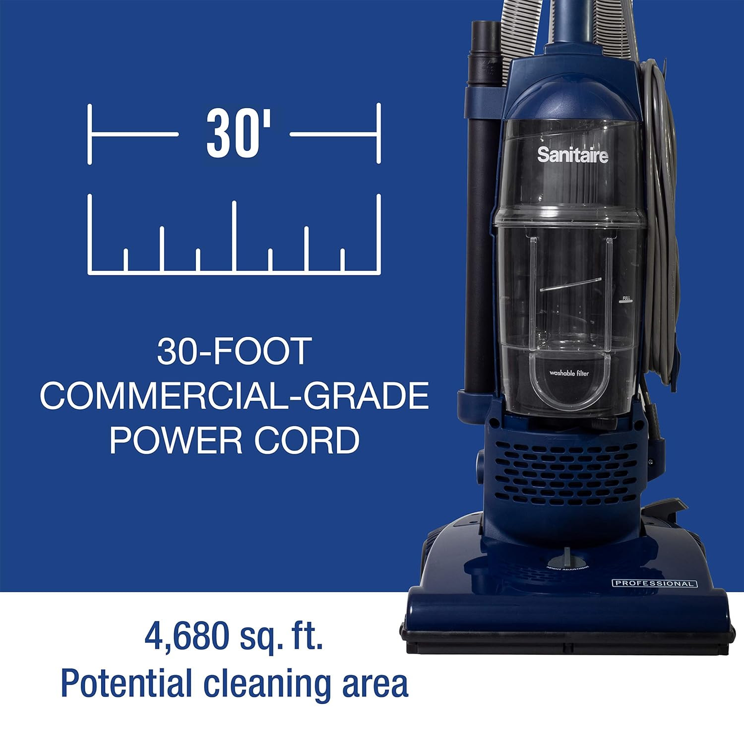 Professional Bagless Upright Commercial Vacuum with Tools, SL4410A