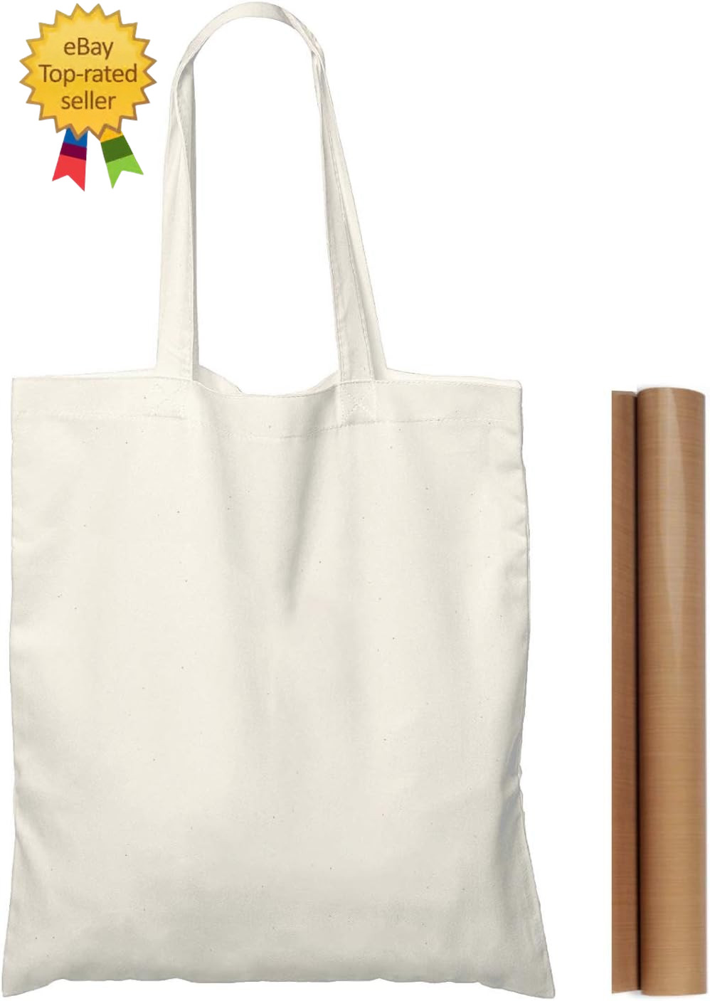 25 Pack 15” X 16” Natural Cotton Tote Bags, Lightweight Blank Bulk Cloth Bags