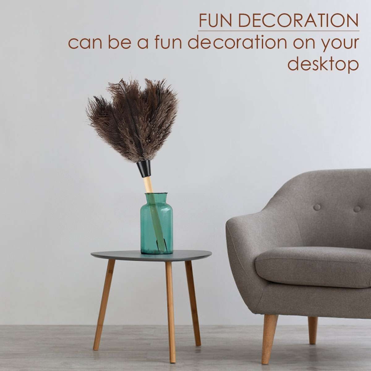 16inch Ostrich Feather Duster Durable Dust Collecting Cleaning Tool In Wool Shop
