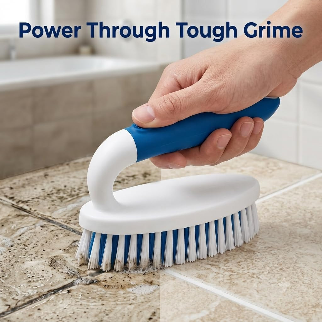 Scrub Brush, 2 Pack Household Cleaning Brushes with Stiff Bristles, Scrubbing Br