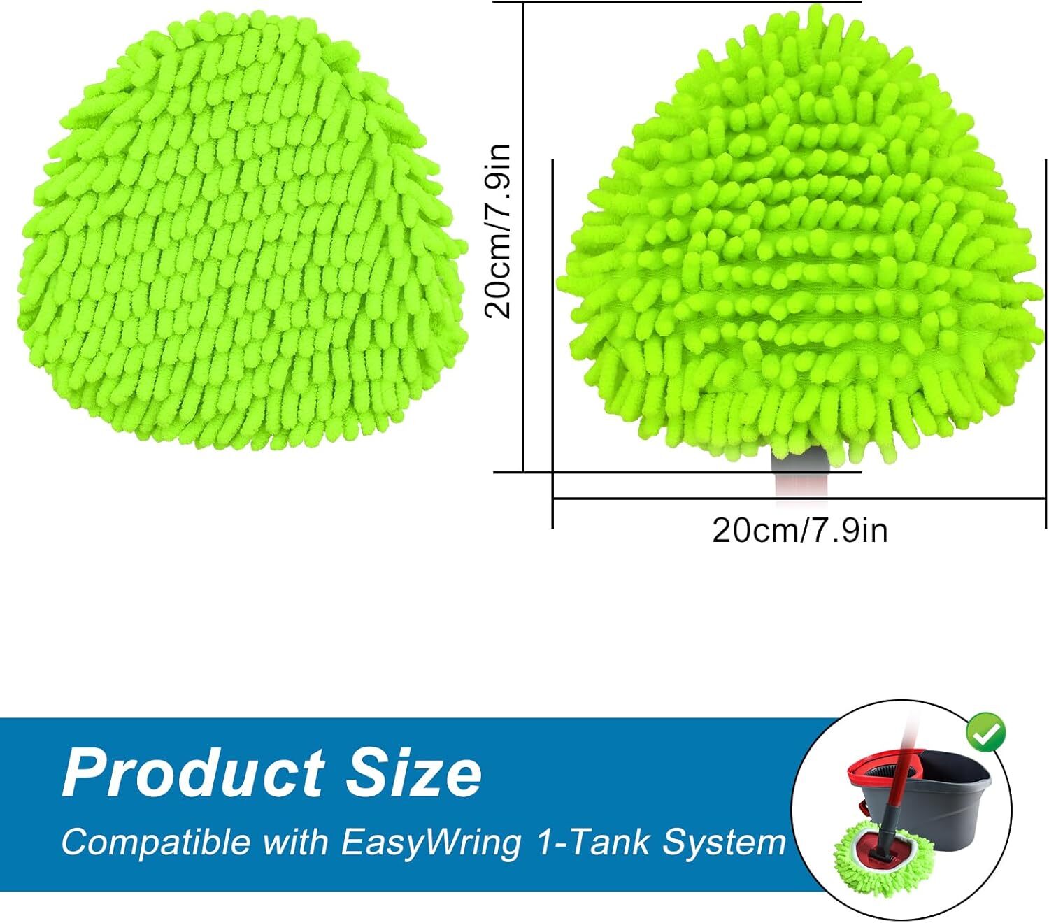 Spin Mop Heads Replacements for Ocedar Easywring 1 Tank System 3 Pack…