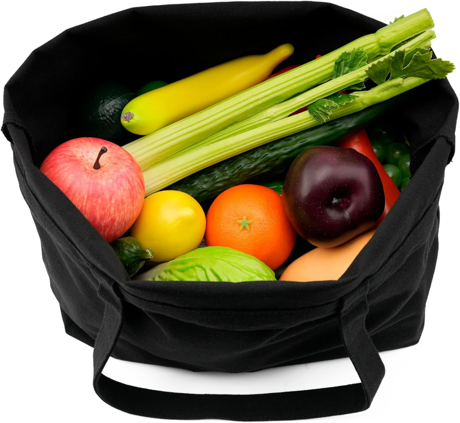 Blank Canvas Cotton Tote Bags, 2 Pcs Plain Reusable Grocery Shopping Cloth Bags