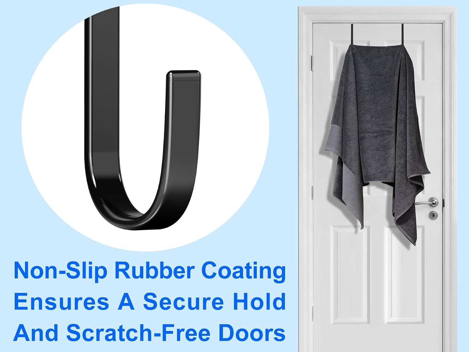 4 Pack over the Door Hooks Door Hanger Hook Towel Hooks for Hanging
