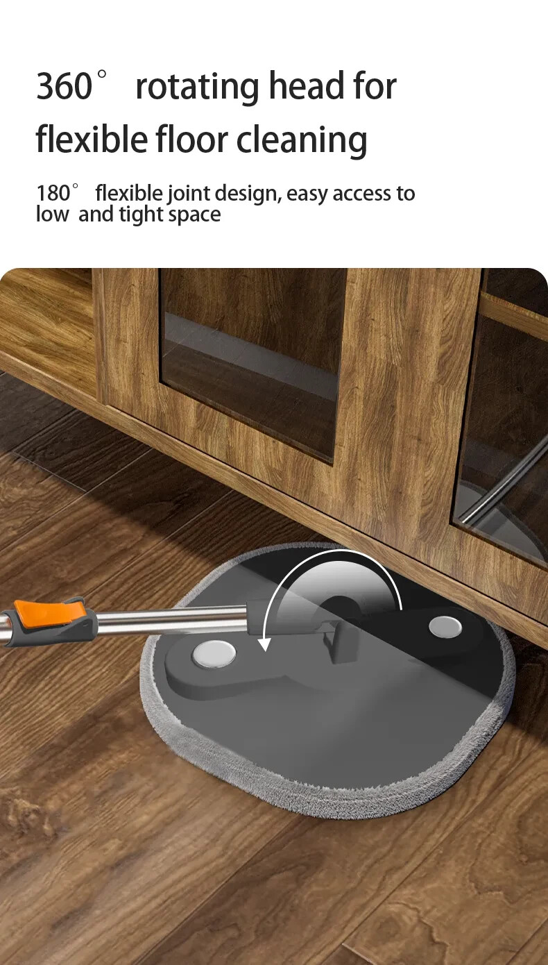 2025 new design Spin Mop and Bucket Set with Separate Clean & Dirty Water Tanks