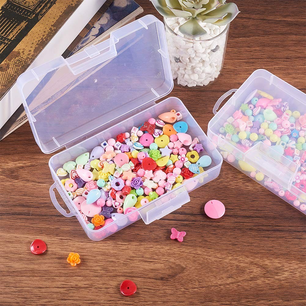 4 Pack 5.5×3.35×1.5 Large Clear Plastic Box Container Clear Storage Organizer…