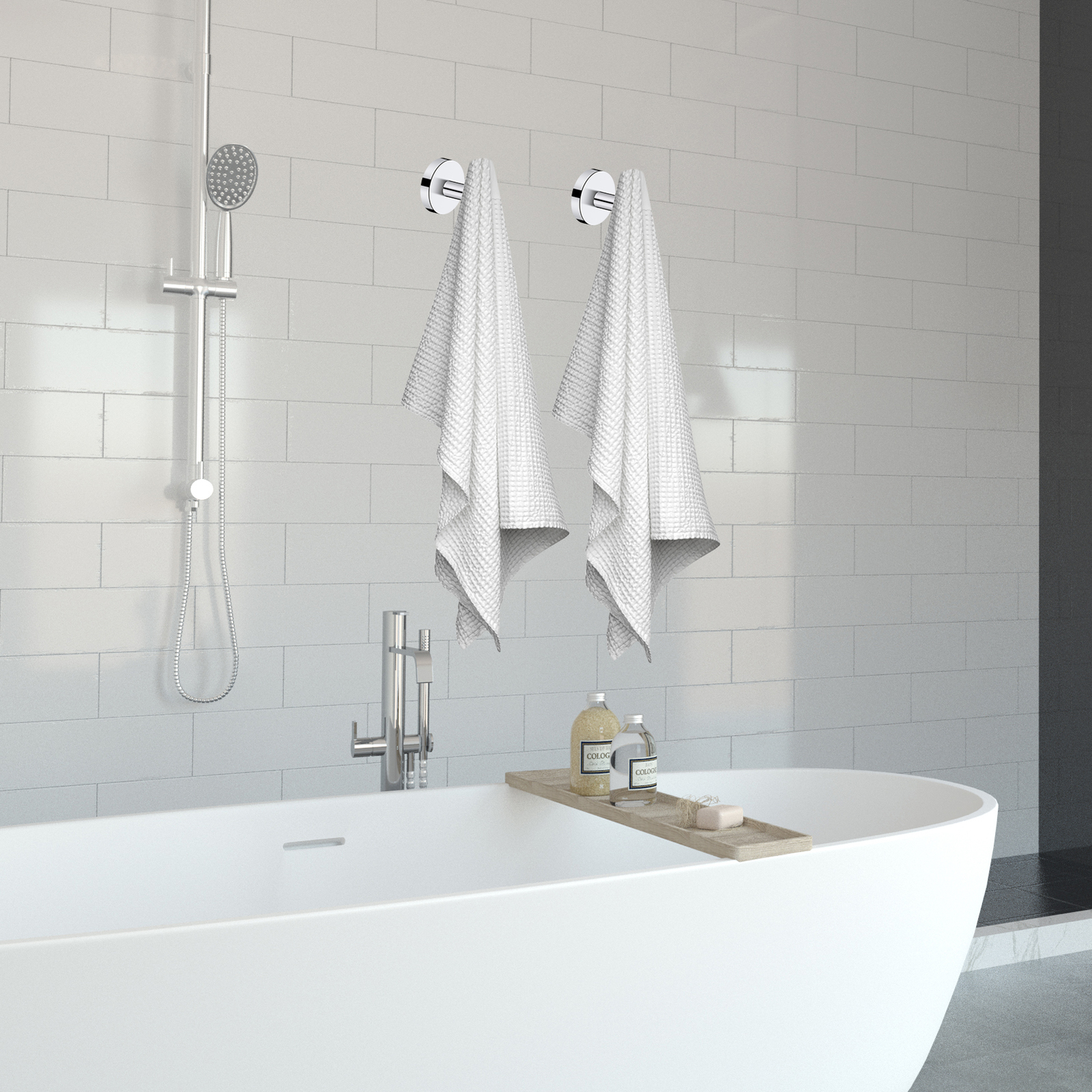 2/4 Packs Bathroom Towel Coat Robe Hooks Stainless Steel Door Hanger Wall Hook