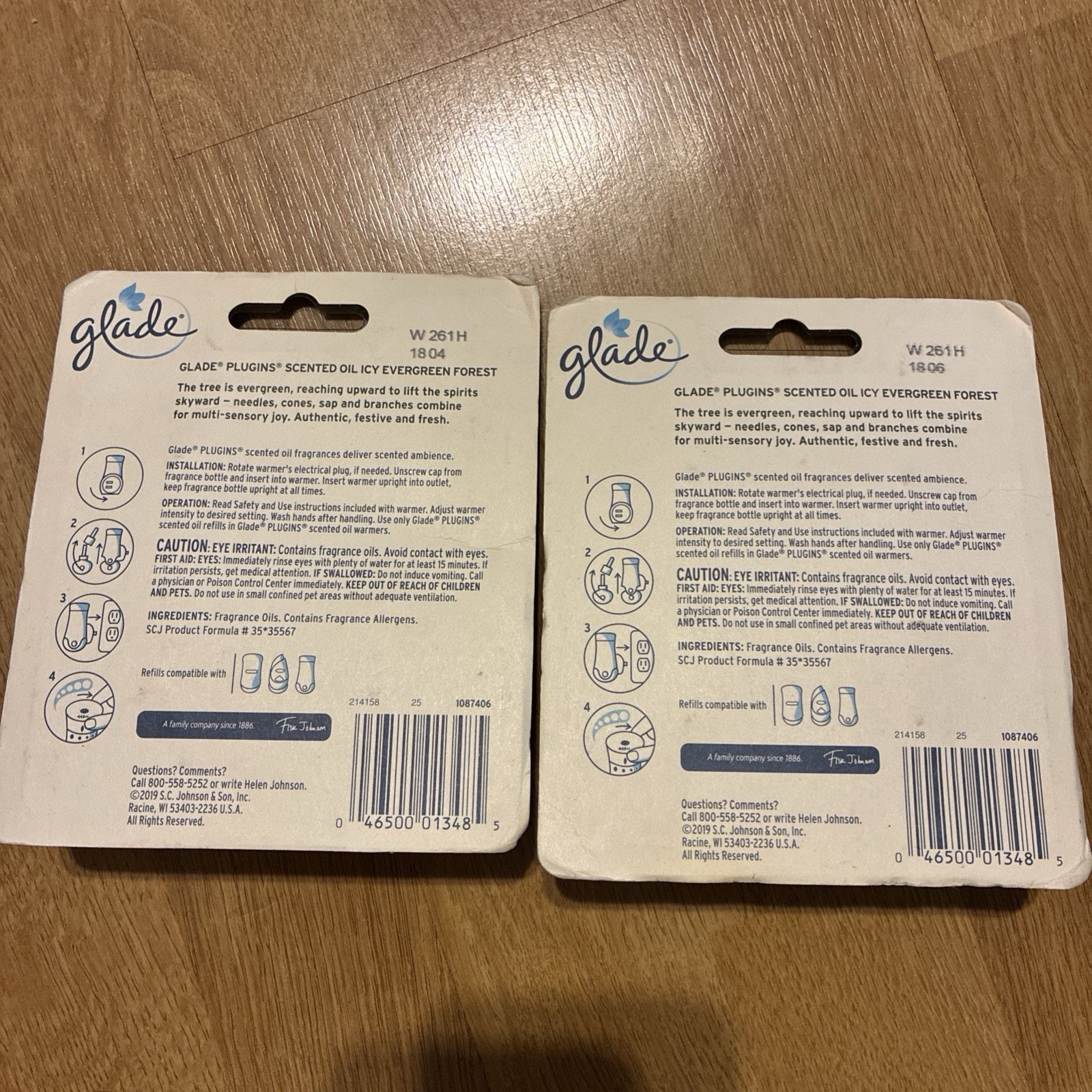 4 Count Glade Plugins Scented Oil Refills – Icy Evergreen Forest – Limited Ed