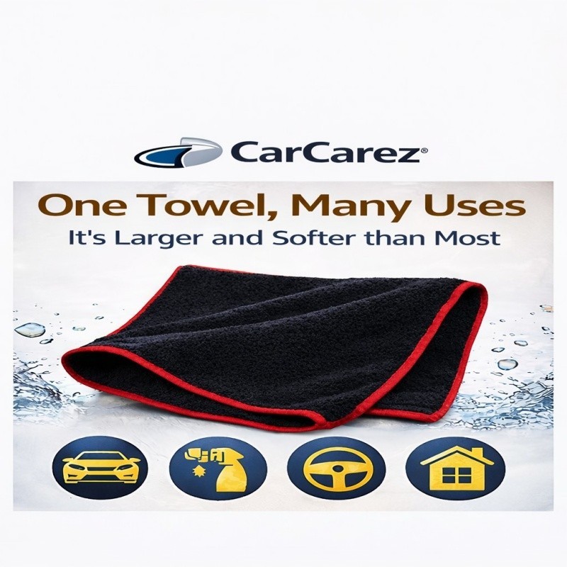 CarCarez 180 PCS Microfiber Towels 16″x16″ 380 GSM Bulk Detailing Shop Towels
