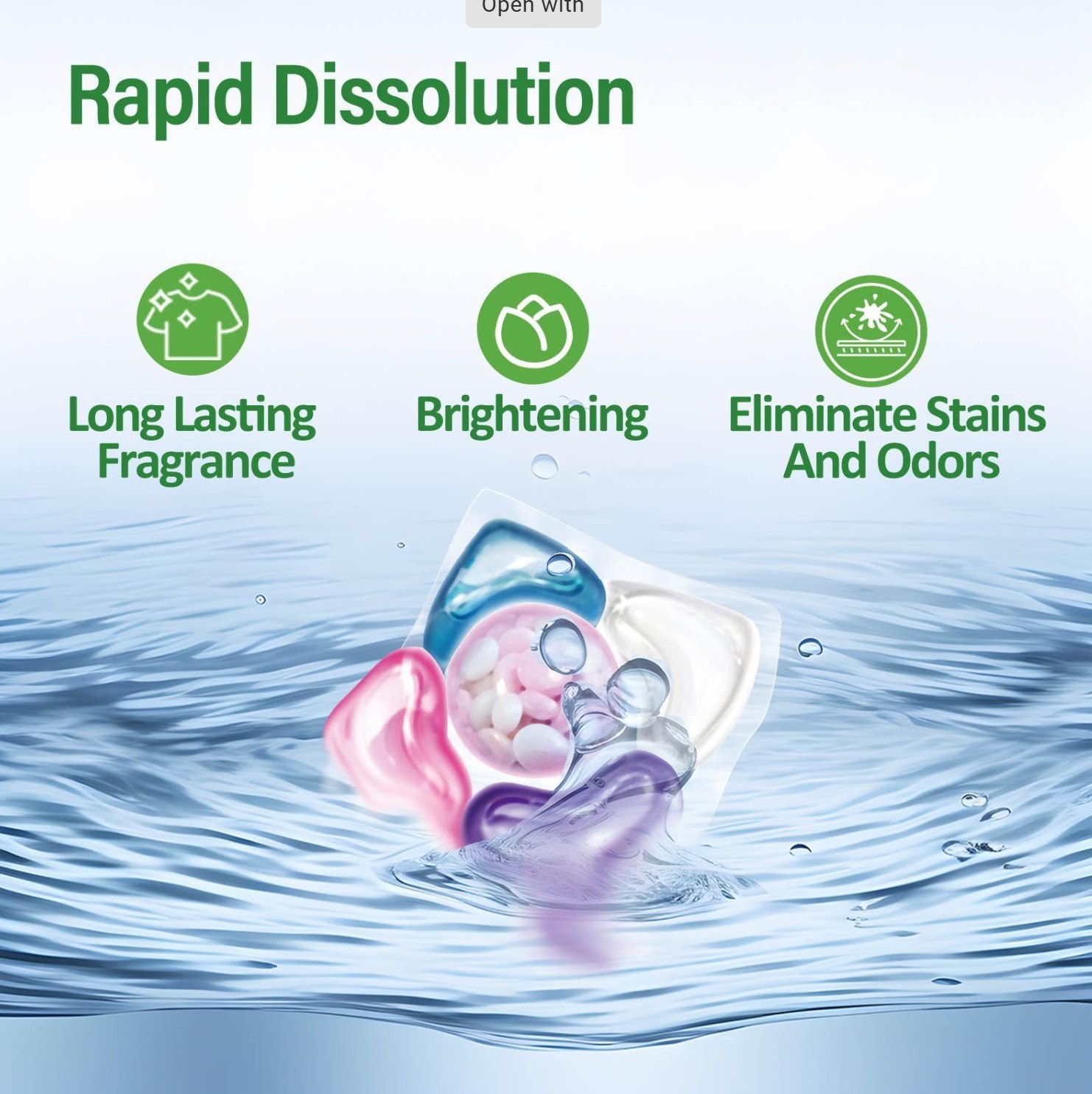 5 in 1 Hypoallergenic Laundry Detergent Pods for Sensitive Skin- 40pcs