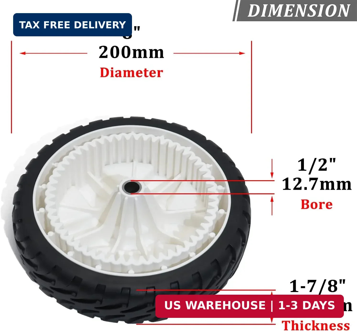 Front Drive Wheels 8″ For Toro Self Propelled Push Lawn Mower Pack of 2