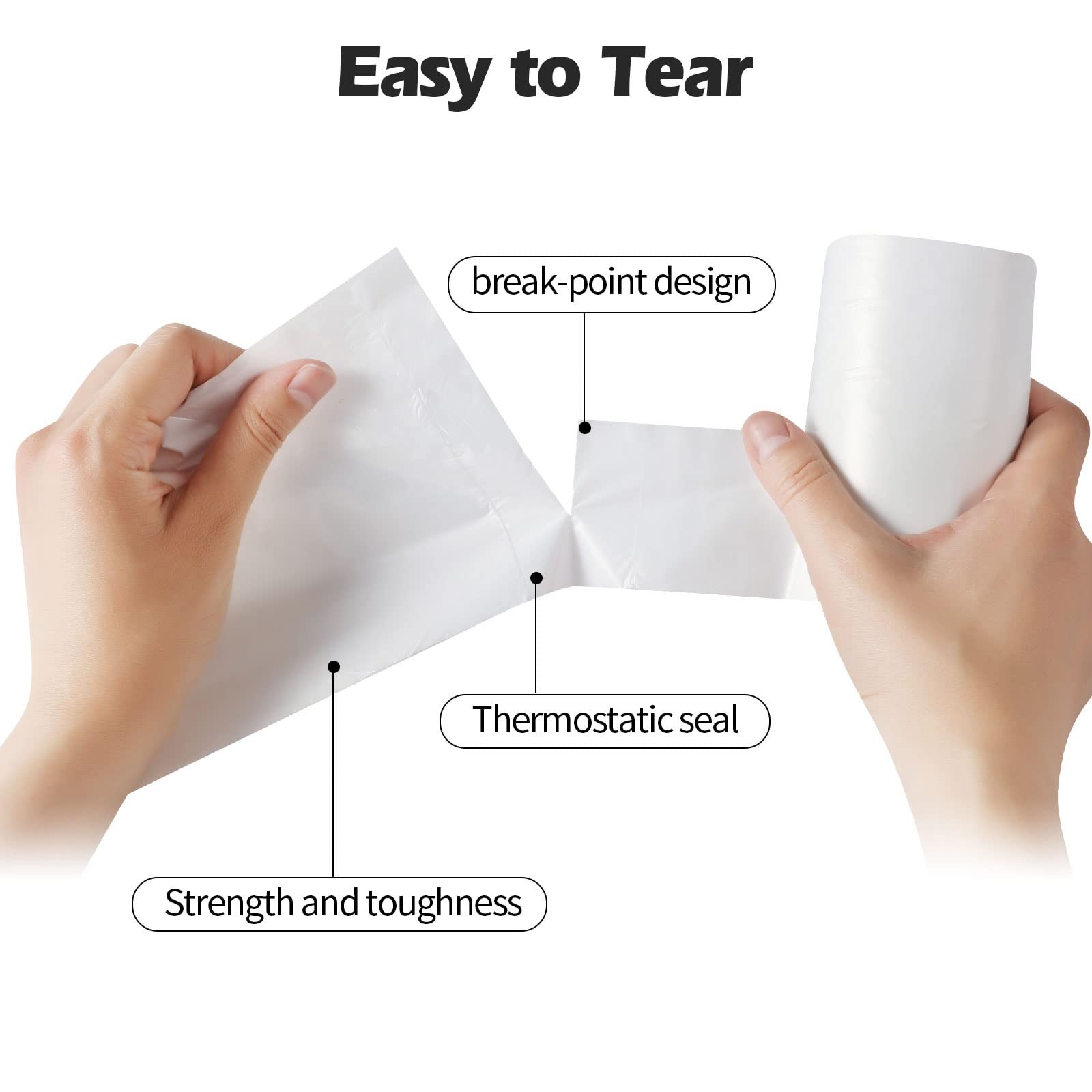 2-4 Gallon Portable Trash Bags,60 Counts Thicken portable Small Garbage Bags …