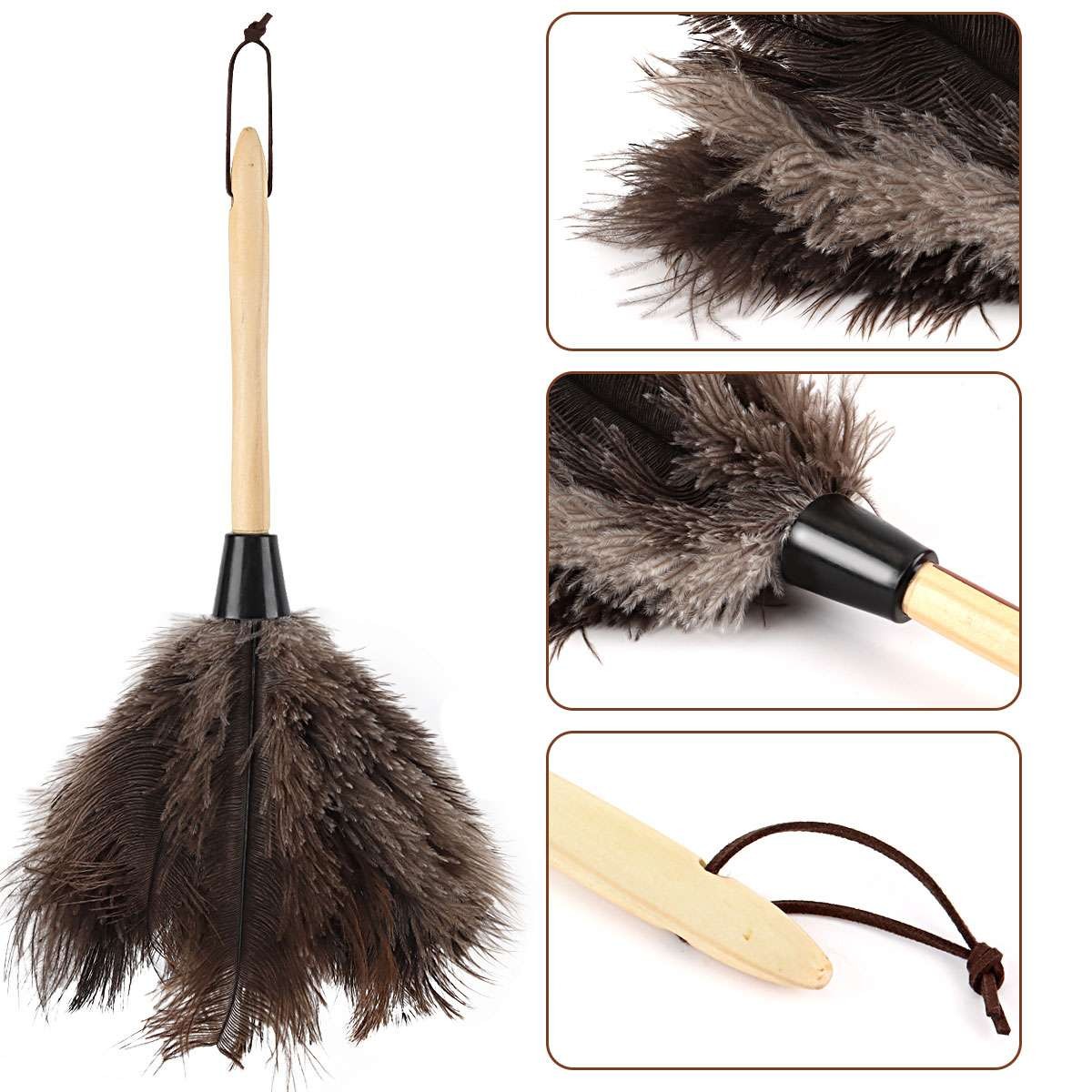 16inch Ostrich Feather Duster Durable Dust Collecting Cleaning Tool In Wool Shop