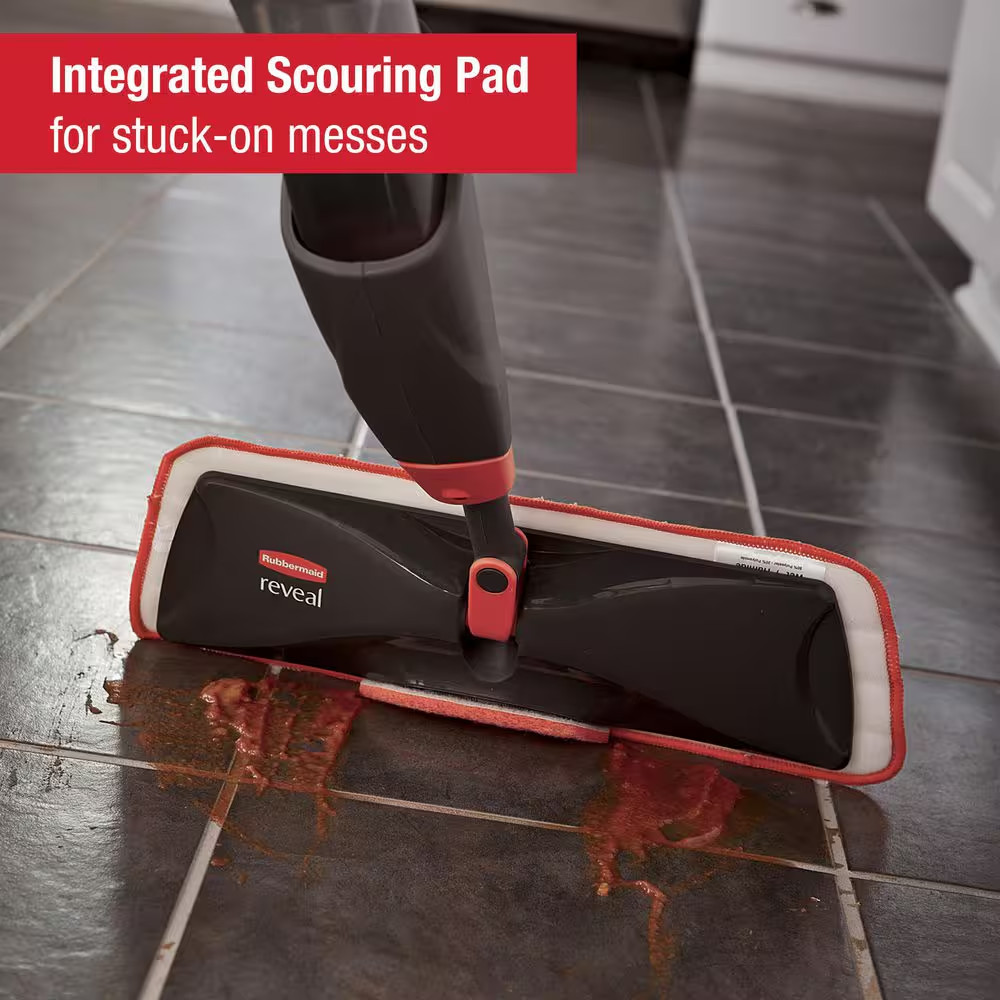 Reveal Floor Spray Mop 14 In. Flat Mop with Microfiber Mop Head