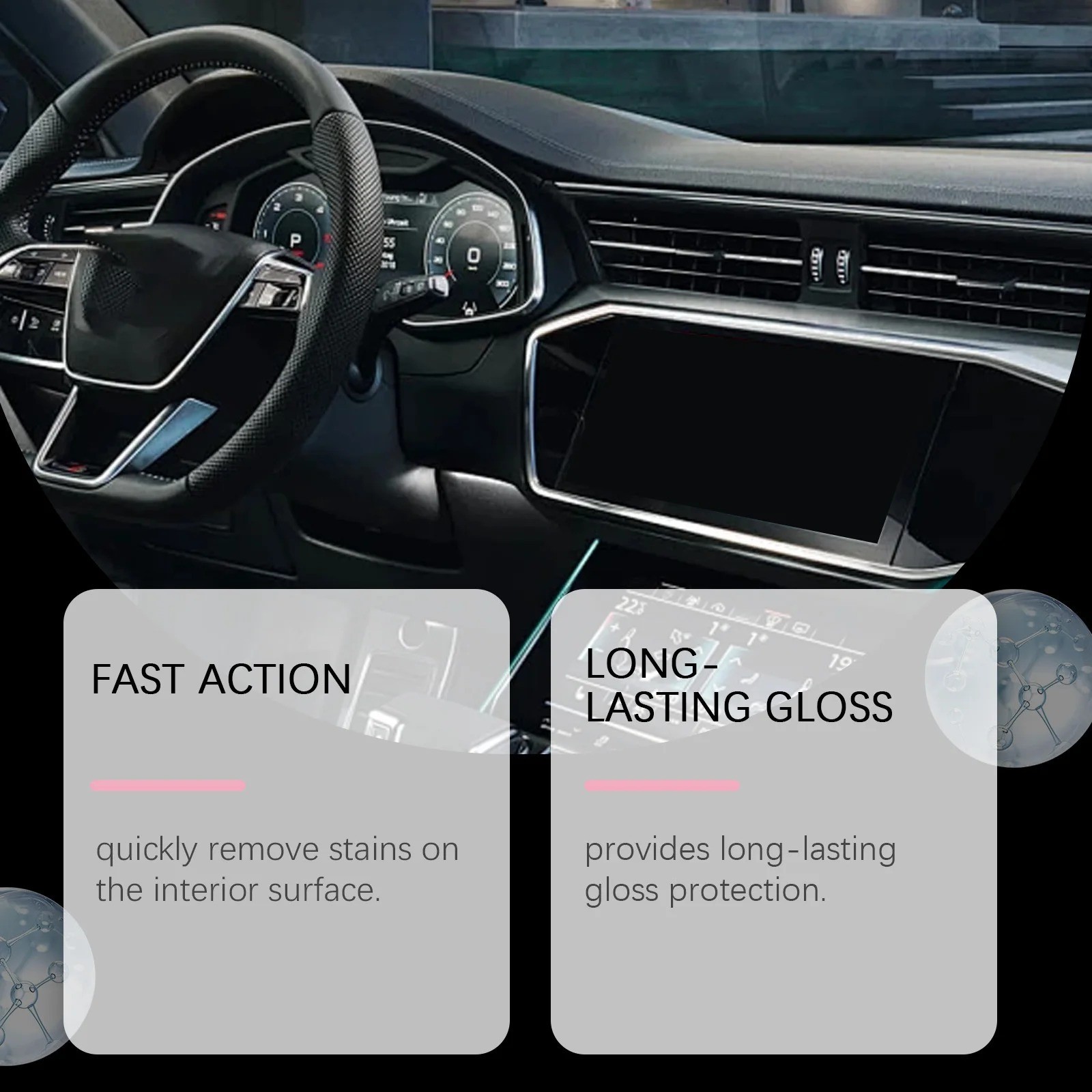 100ml Car Interior Polish Cleaner Spray Dashboard Shine Protect Detailer