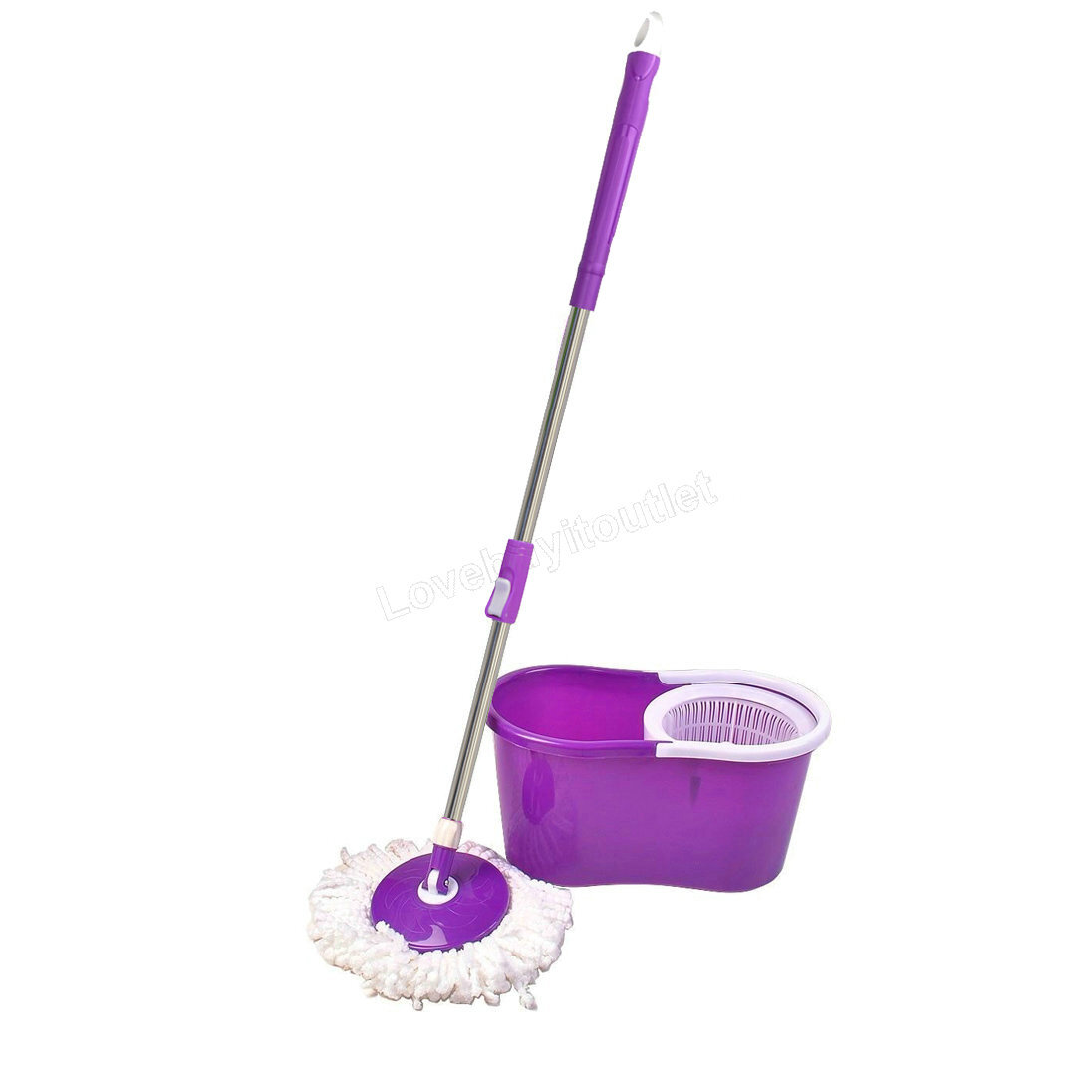 Easy Wring Spin Mop&Bucket System 2 Microfiber Mop Head Blue Green Purple