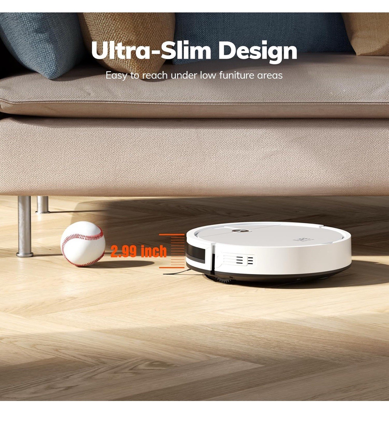 ILIFE V2 Robotic Vacuum Cleaner White Cordless 120min 0.3L Remote Charging Dock