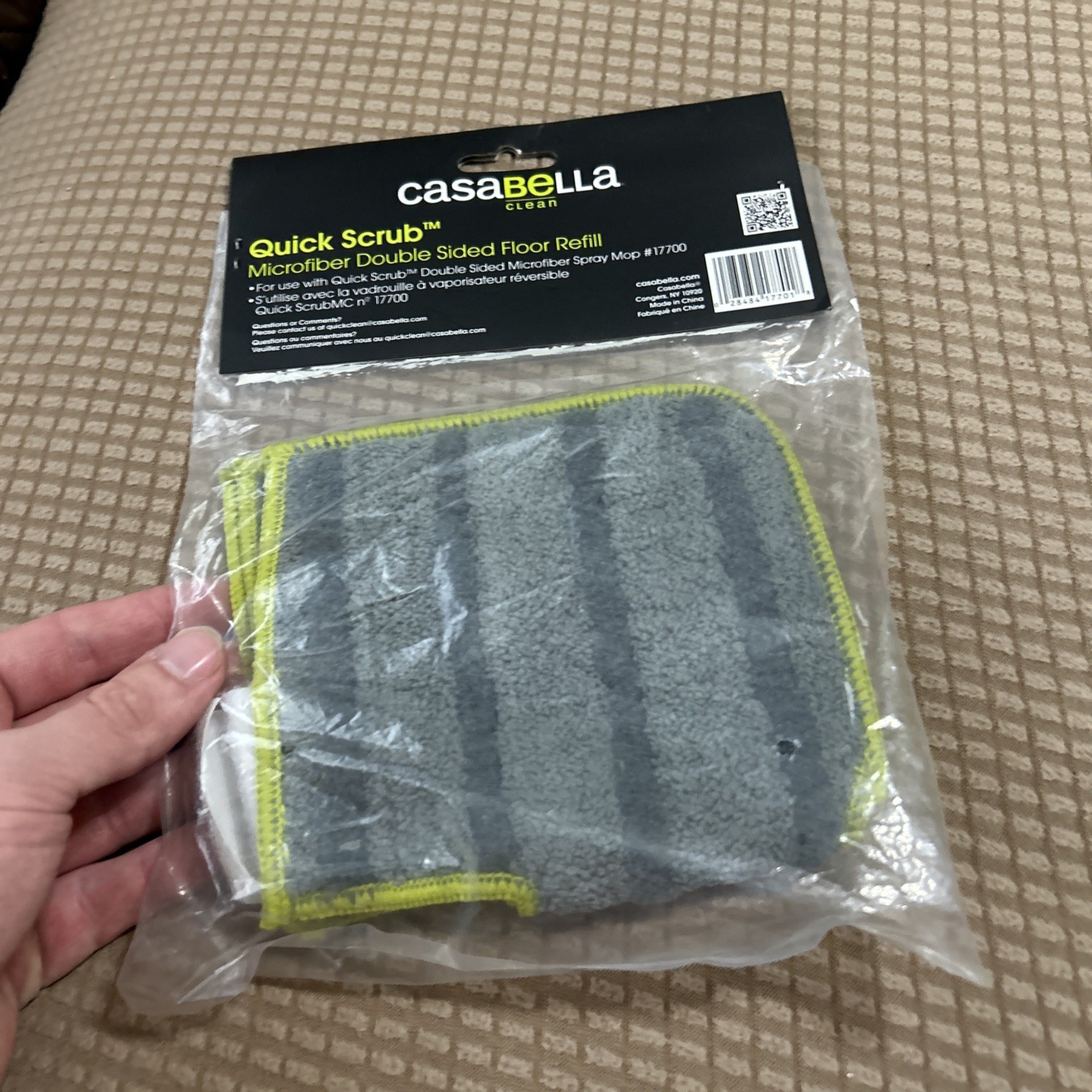 Casabella Quick Scrub Microfiber Floor Refill Use With Spray Mop 17700 New