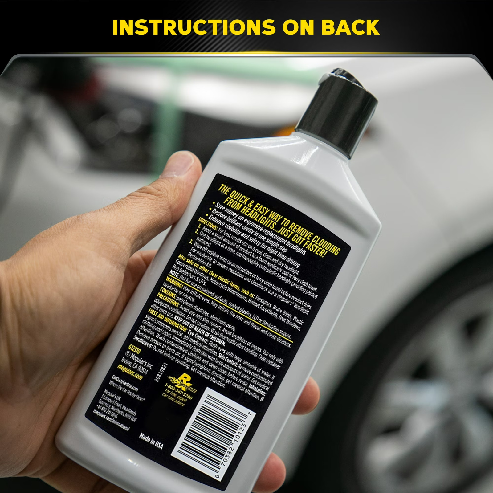 Meguiar’s Plast-X Clear Plastic Cleaner and Polish 10 fl oz Pack of 2