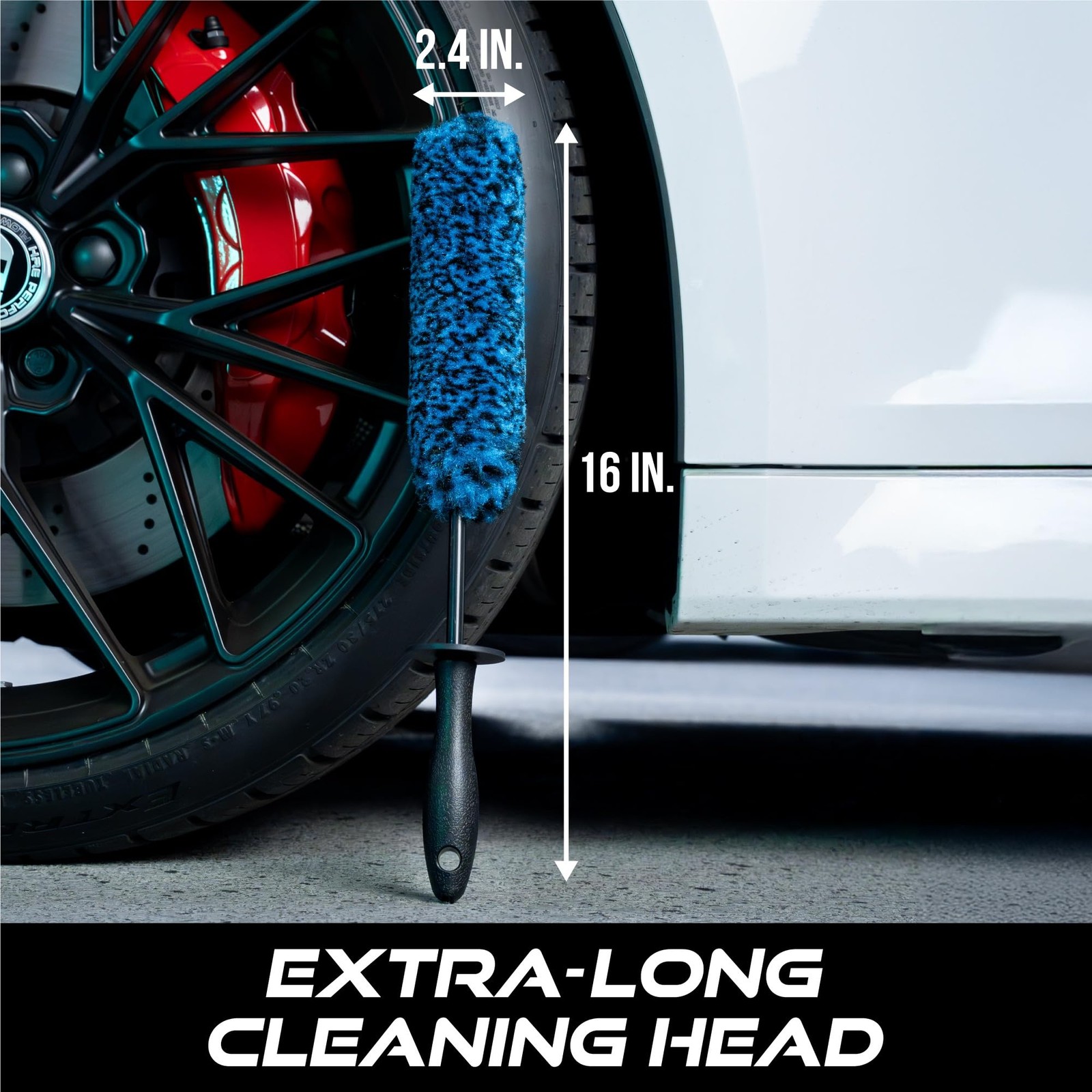 Wheel Barrel Brush Cleaning Brush Wheels and Car Detailing Kit, Regular Diameter