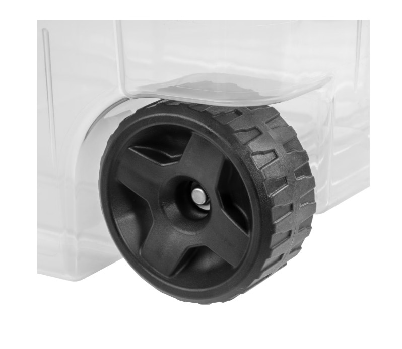 Sterilite 160 Qt Wheeled Storage Bin Clear w/ Latch Lid Heavy Duty Gray