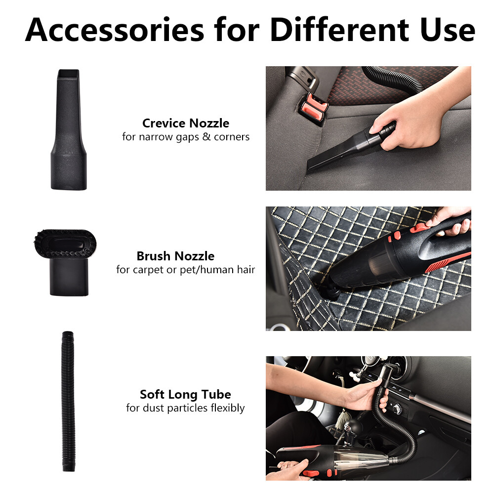 Powerful Car Handheld Vacuum Cleaner, Portable Wet & Dry Strong Suction Cleaner