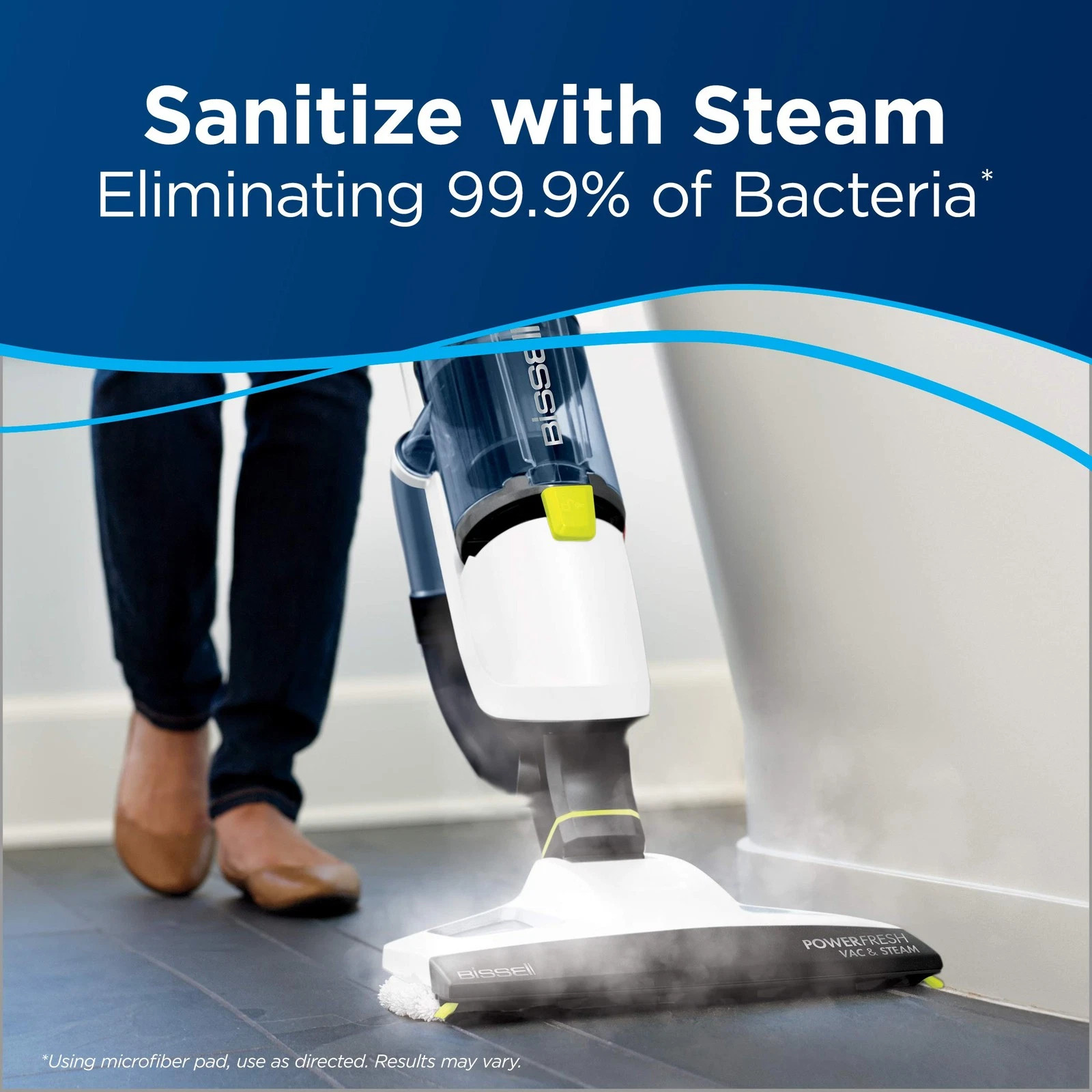 Bissell PowerFresh Vac & Steam All-in-One Vacuum & Steam Mop 2747A Hard Floors