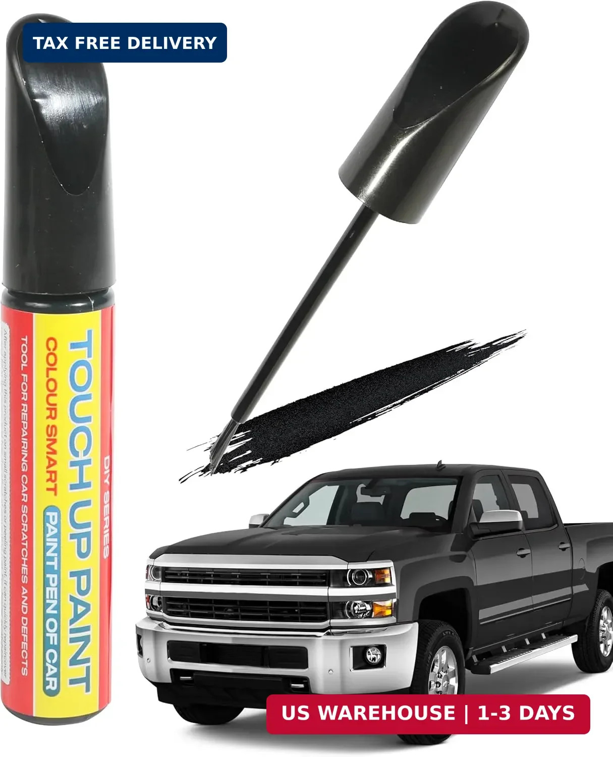 Pure Black Touch Up Paint Universal Color Match for All Car Models Repair Pen