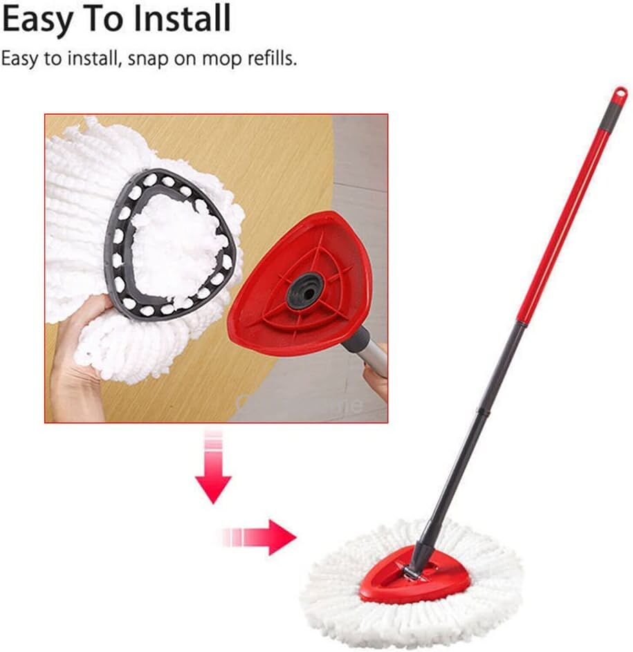 3 × Replacement Microfiber Mop HEAD For O-Cedar Spin Mop Easy Clean Wring Refill