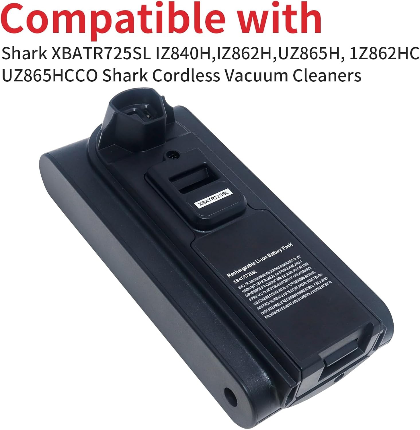 XBATR725SL Battery Replacement for IZ840H IZ862H UZ865H 1Z862HC UZ865HCCO Shark