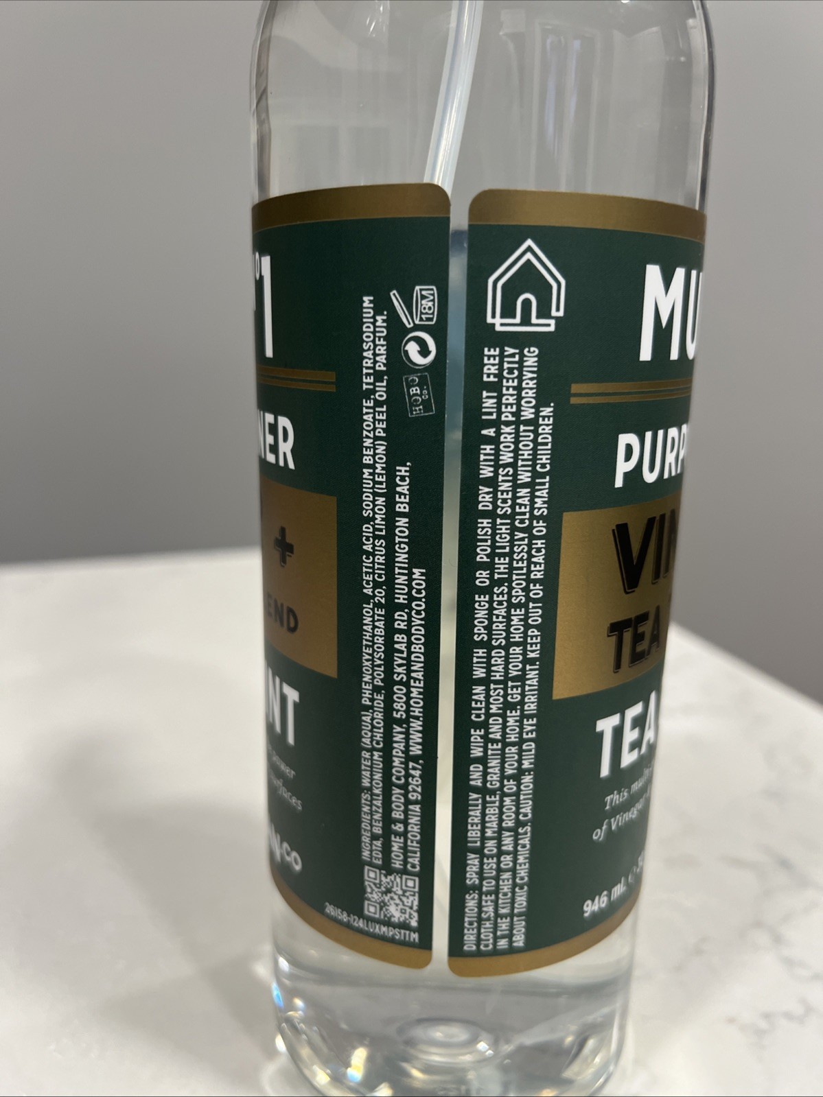 LUX CLEAN ~ VINEGAR + TEA TREE MINT Kitchen Odor Refresh MULTI CLEANER 946ML