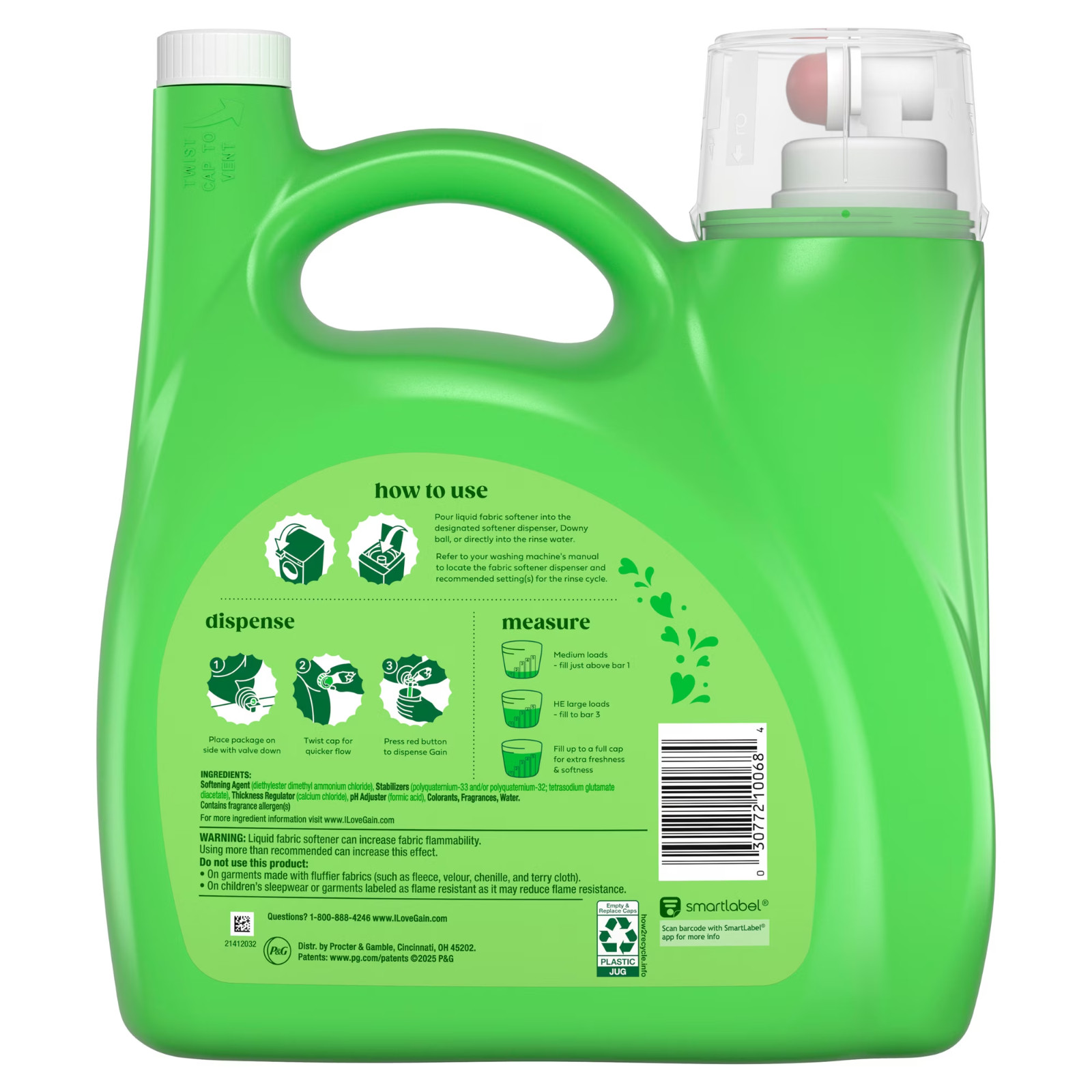 2PACK Gain Liquid Laundry Fabric Softener and Conditioner Moonlight Breeze 140fl