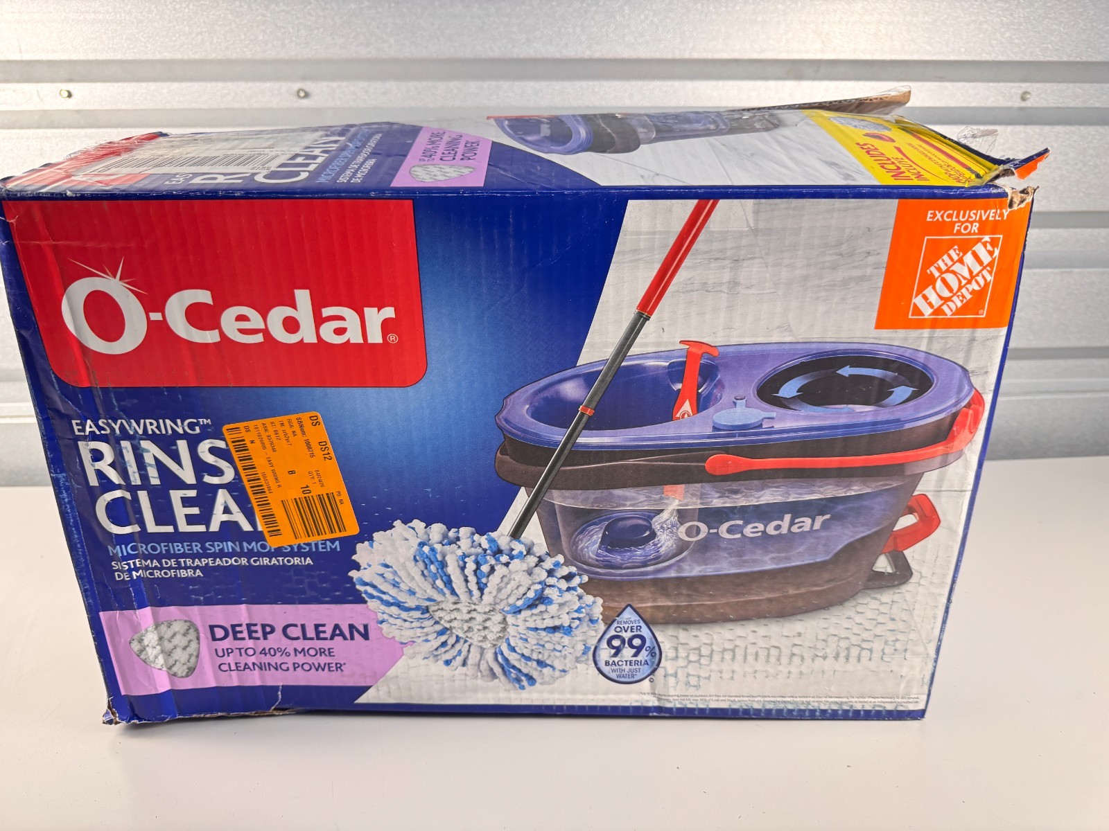 O-Cedar EasyWring RinseClean Mop Bucket Only Gray Red New Other No Mop Handle