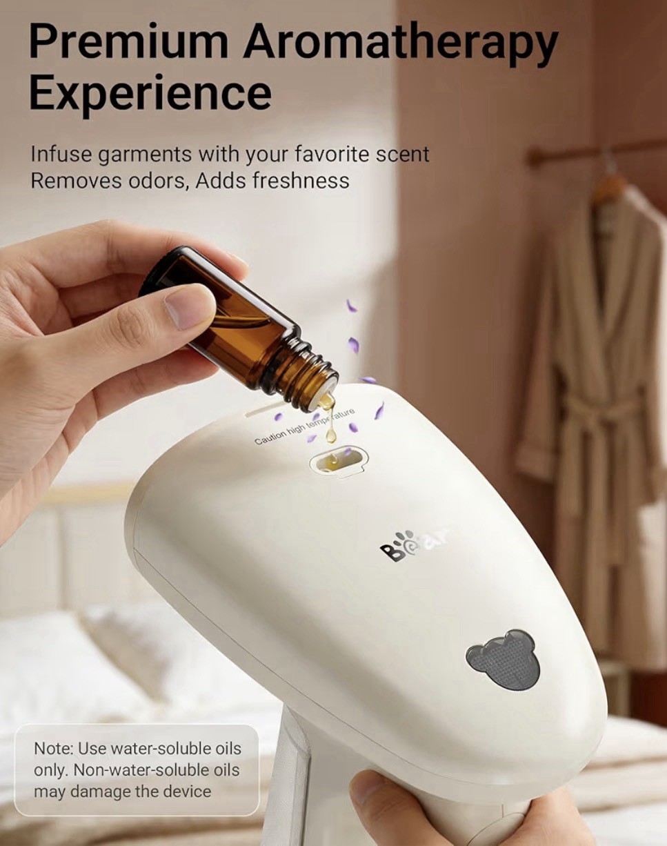 Bear Steamer for Clothes, Handheld Clothes Steamer,1300W Strong Power Garment St
