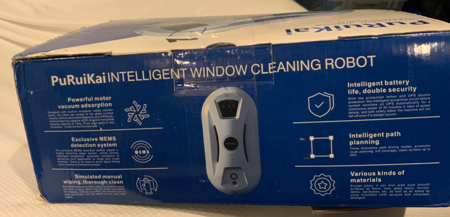 Puruikai Intelligent Window Cleaning Robot, Model# UPB-008COR02, NEW WITH BOX