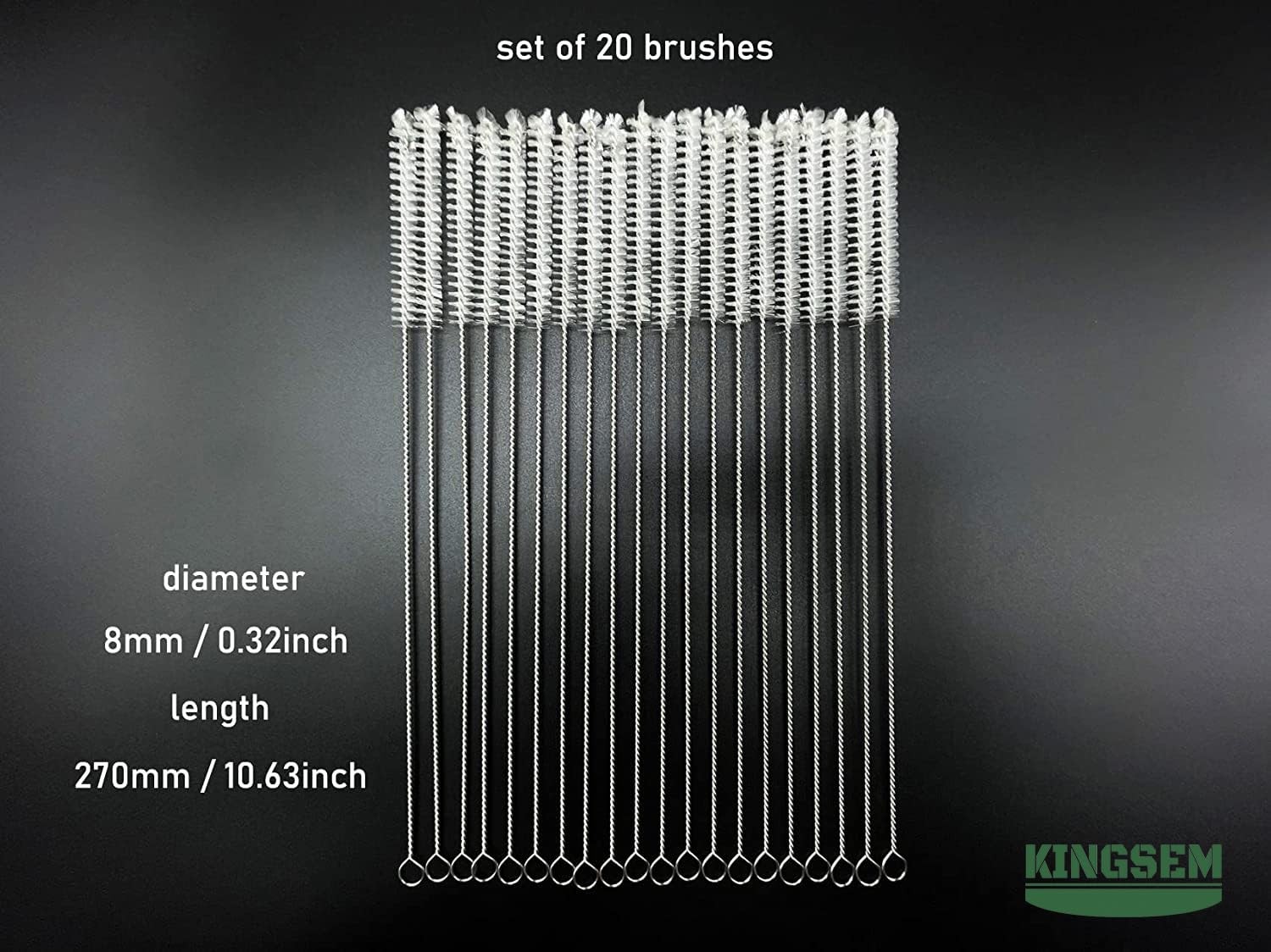 20PCS Straw Cleaner Brush kit, Straw Brush of 8mm-10.6 inch for Water Bottle …