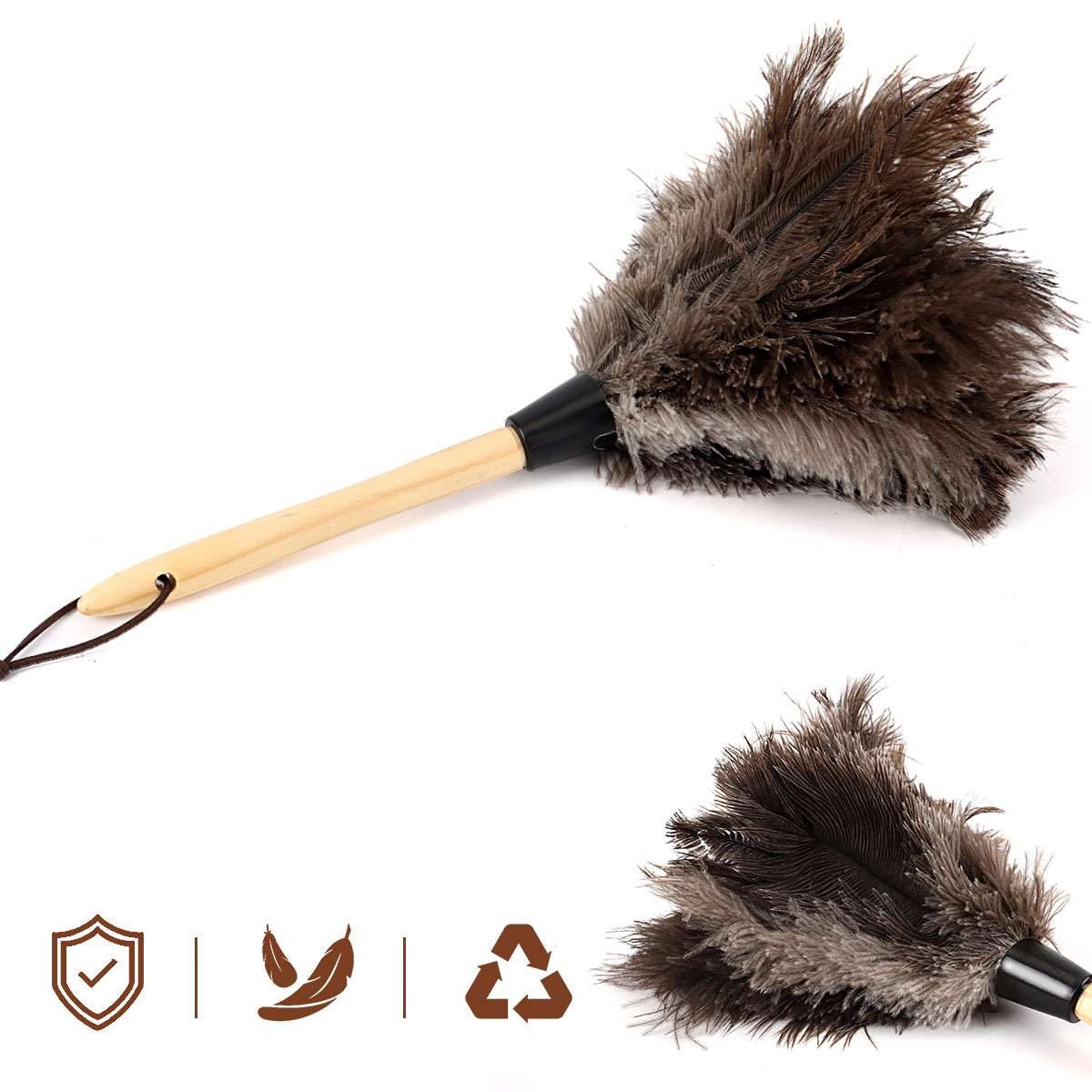 16inch Ostrich Feather Duster Durable Dust Collecting Cleaning Tool In Wool Shop