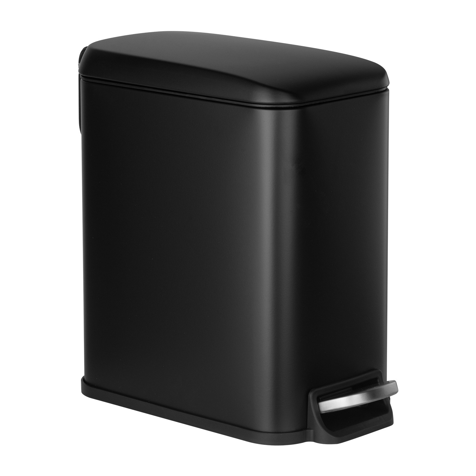 VEVOR 6L Slim Trash Can 11.4×5.71×10.7″ Kitchen Trashcan with Lid & Step Pedal
