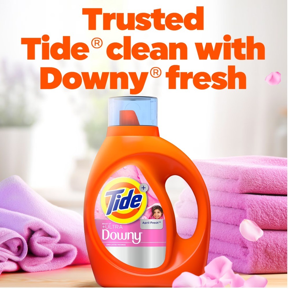 Laundry Detergent Liquid Plus a Boost of Ultra Downy, 27 fl oz, 19 Loads