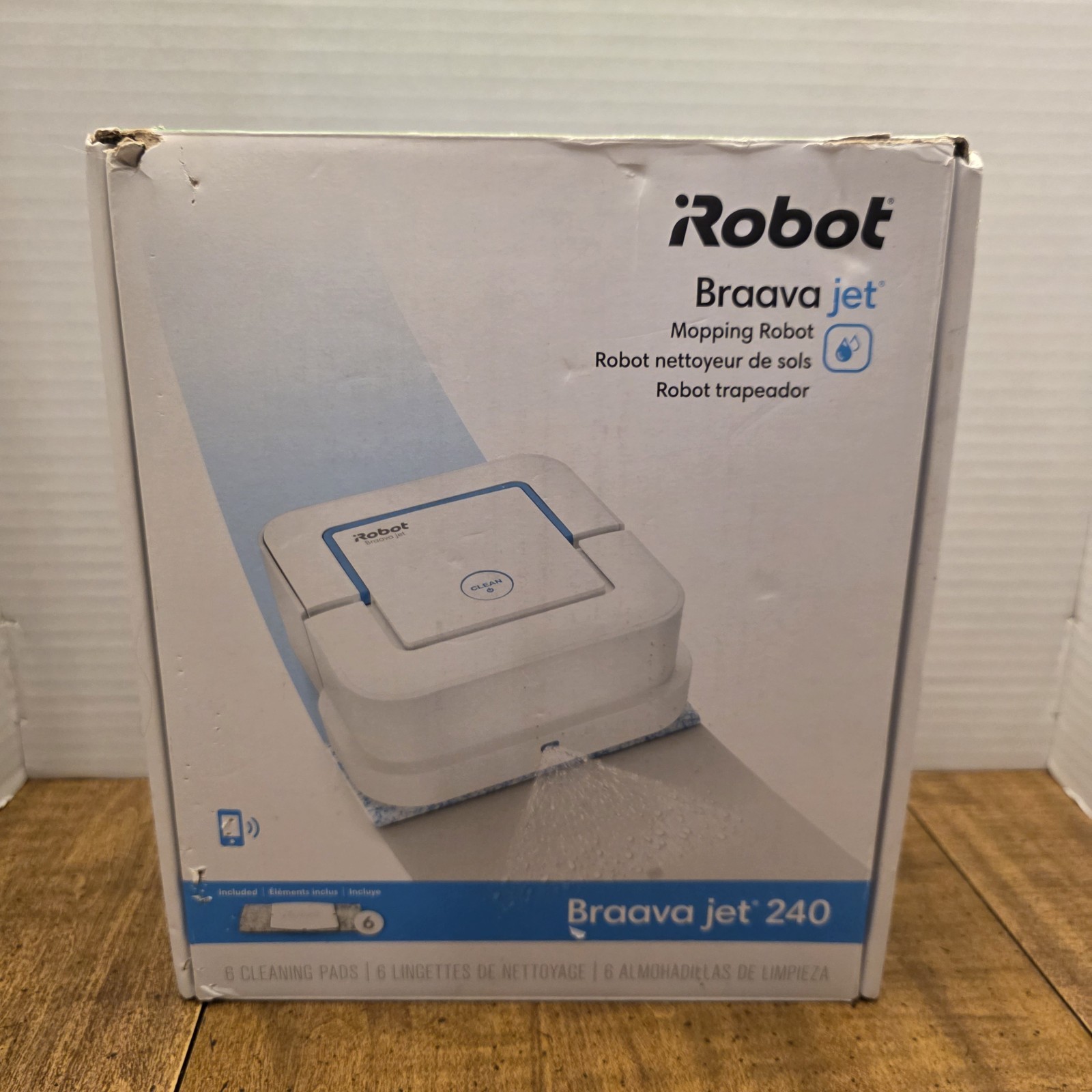 iRobot Braava Jet 240 APP CONTROL MOPPING ROBOT EX CONDITION BOX MANUALS PADS