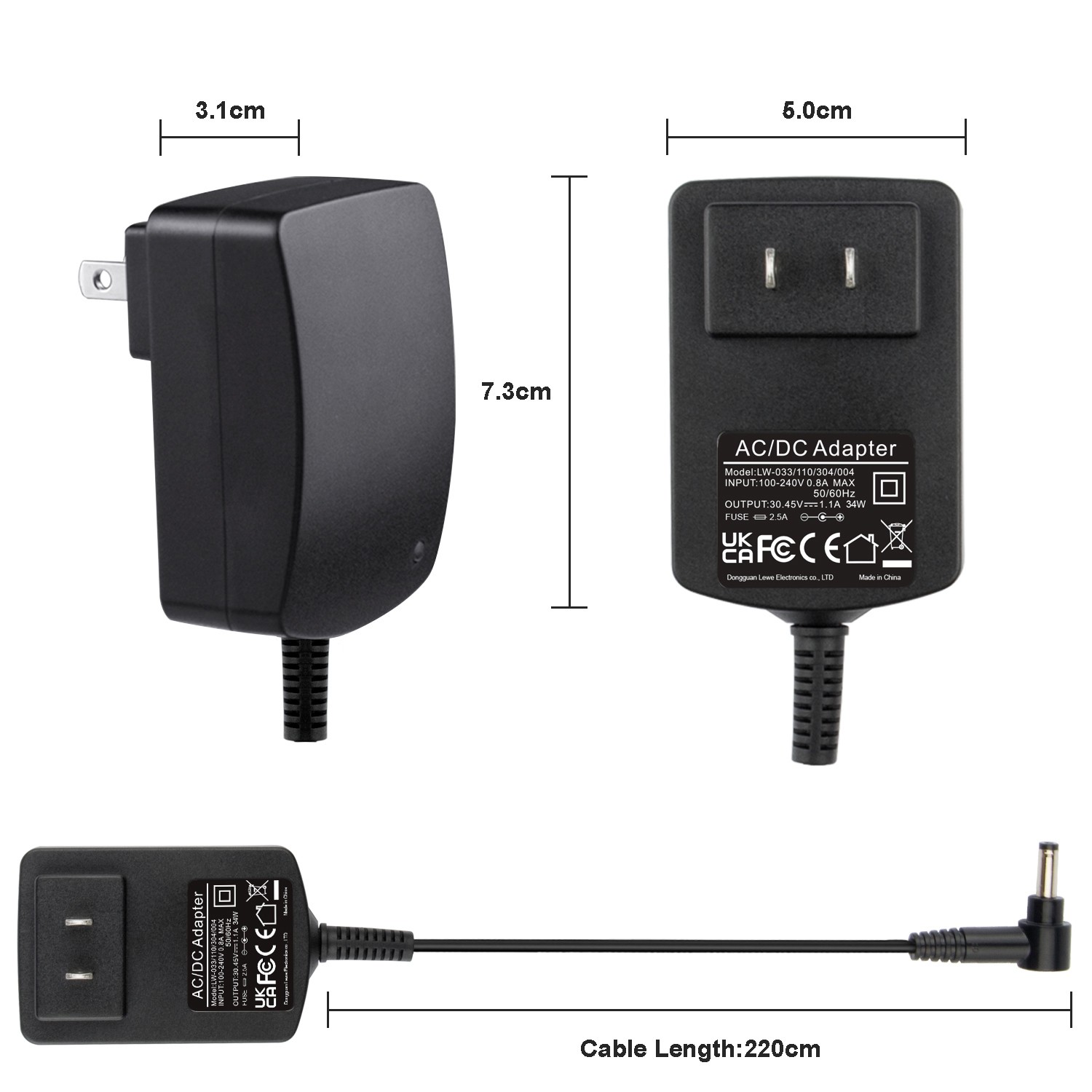 30.45V 1.1A AC Adapter Charger For Dyson Cyclone V10 V11 SV12 Power Supply Cord