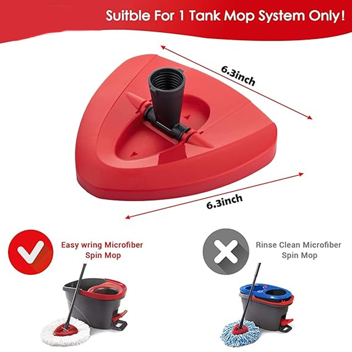 Spin Mop Replacement Base Compatible with Ocedar EasyWring 1 Tank Mop System