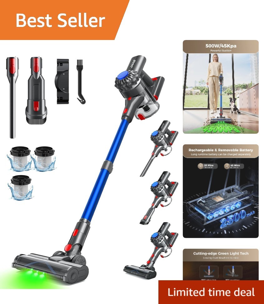 Cordless Pet Hair Vacuum Cleaner – 2.7 lbs, 45KPA Suction, Advanced Filtration