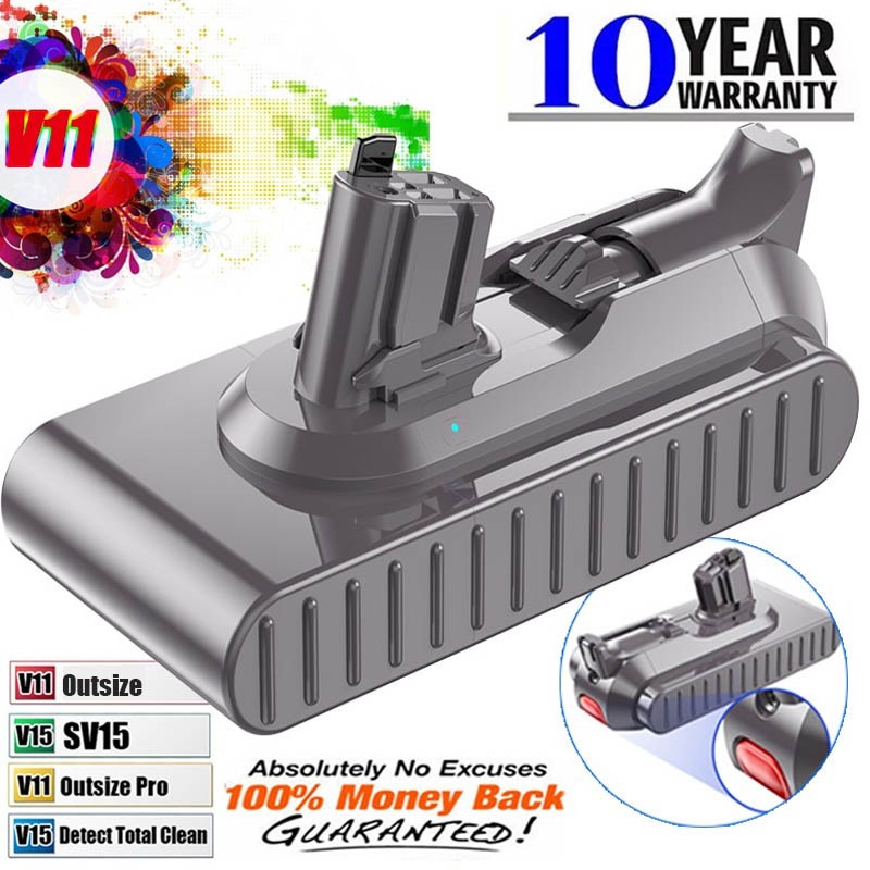 25.2V 6.0Ah V11 For Dyson V11 Replacement Li-ion Battery V15 SV15 Click-in Type