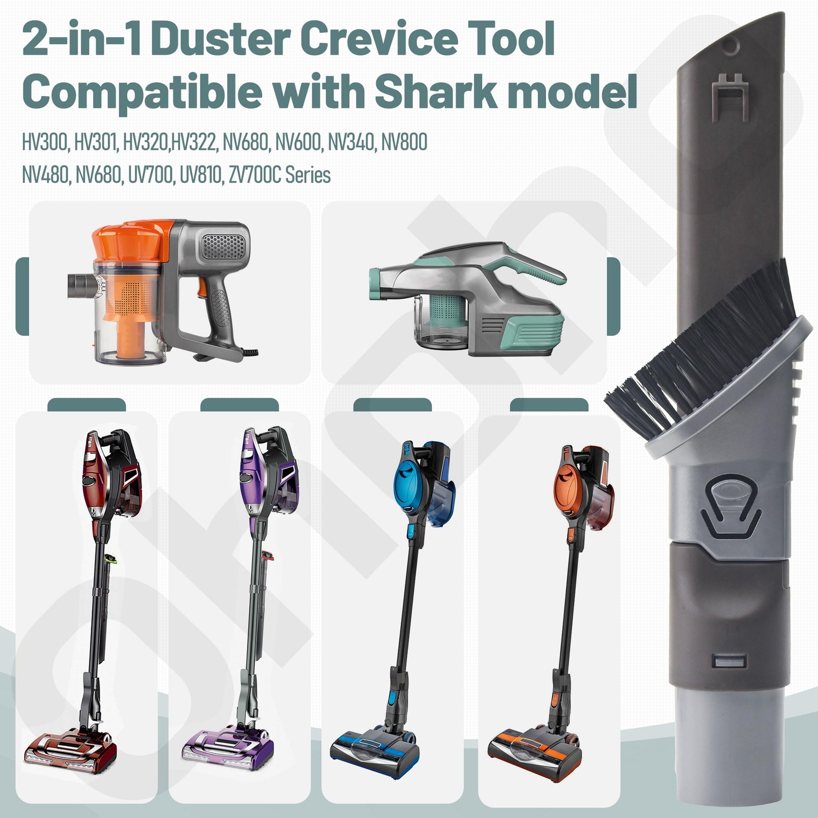 2in1 Duster Crevice Tool for Shark Rotator and Rocket HV300 HV301 HV320 HV322…